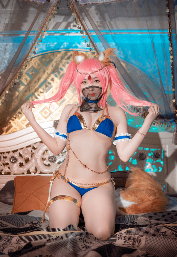 Bambi밤비–NO.076 Tamamo + Kama (FGO) [40P-494MB]预览图 2